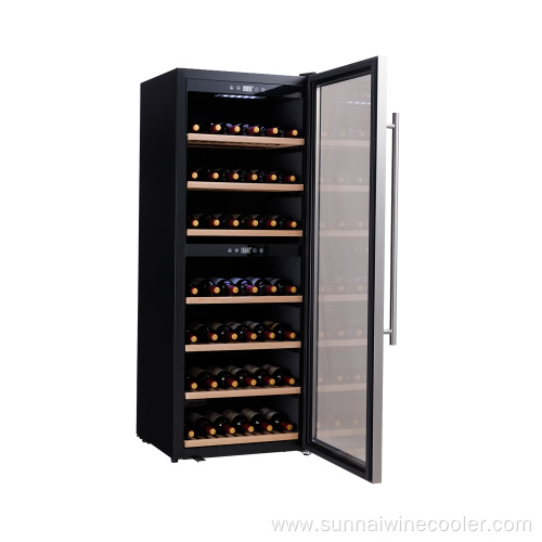 126 Bottles Compressor Stainless Steel Wine Cooler